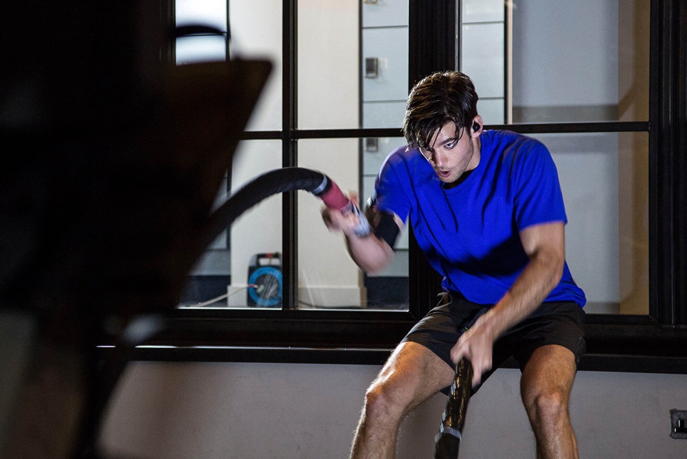 Woman doing yoga with Elite sport